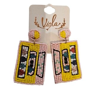 Viola Colorful Beaded Earrings